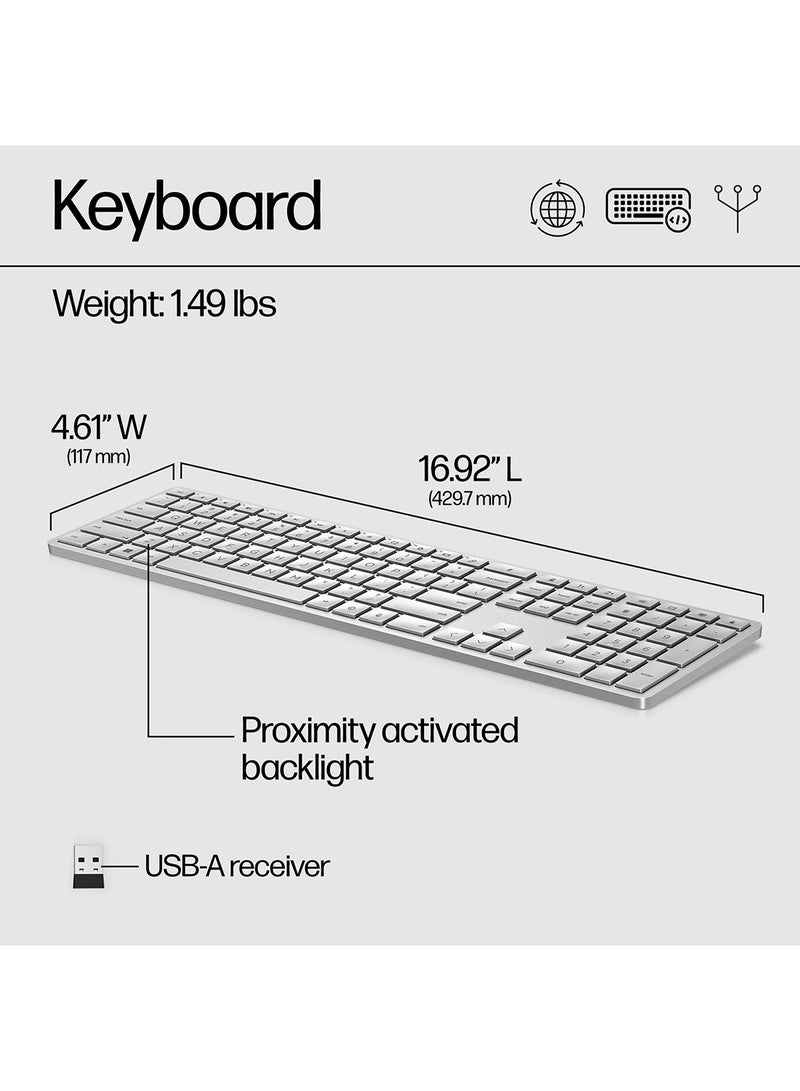 HP - 970 Programmable Wireless Keyboard Arab White - Image 1