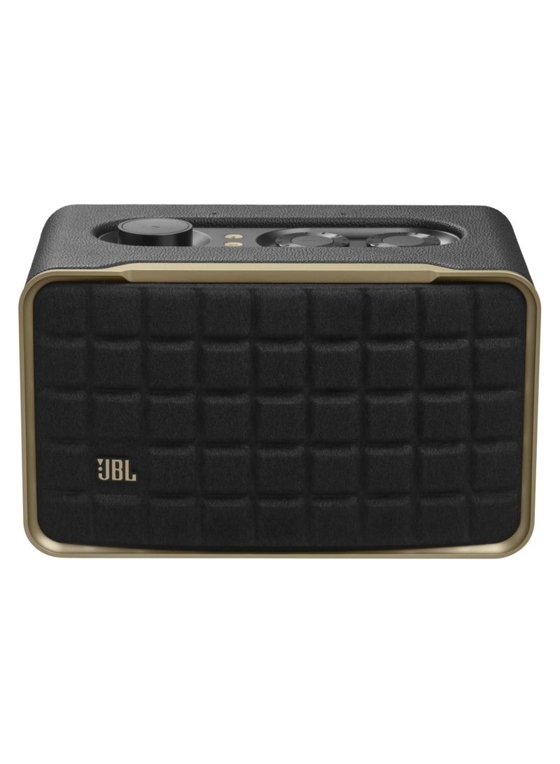 JBL - JBL Authentics 200 Smart Home Speaker with Wi-Fi Bluetooth Black Black - Image 1