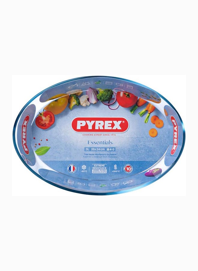 PYREX - Pyrex Essentials Roaster Oval 3.0L Transparent 35 x 24 cmcm - Image 1