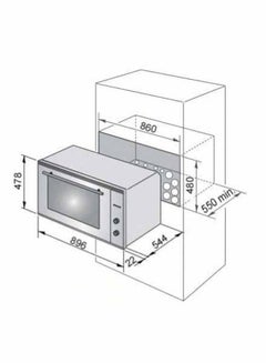 Ariston Electric Built-In-Oven 89 L 2900 W MS644IX Steel  - Image 2