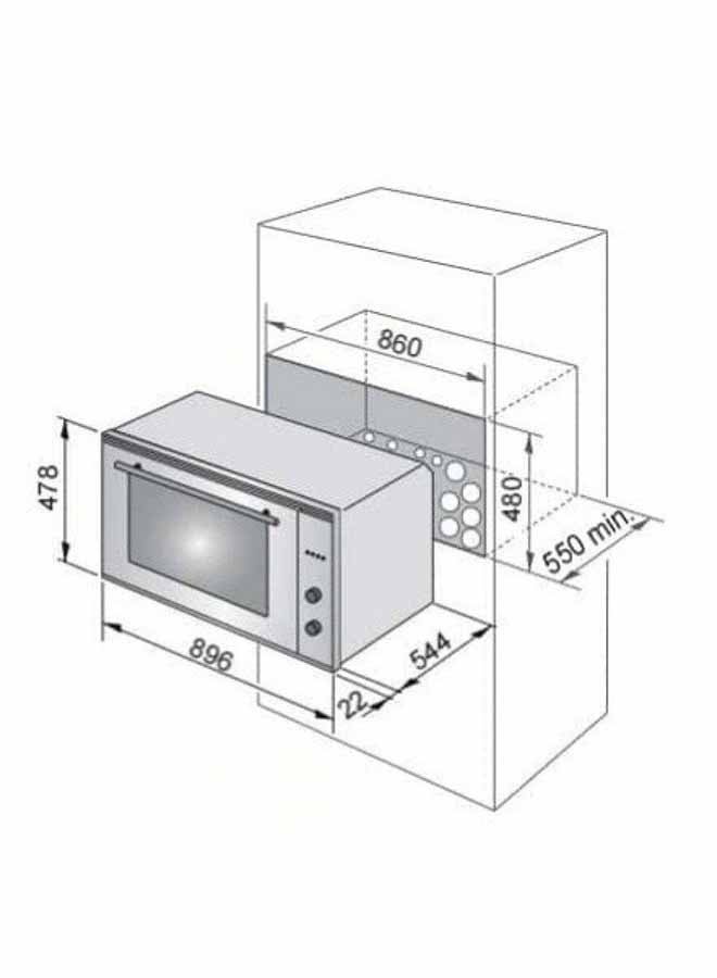 Ariston - Electric Built-In-Oven 89 L 2900 W MS644IX Steel - Image 1