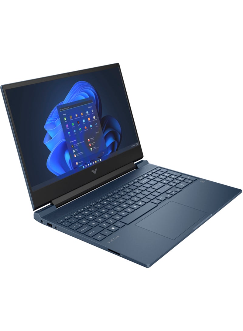 HP - Victus Gaming (Upgraded Version) Laptop With 15.6-inch Display, Core i5-12450H Processor/8GB RAM/512GB SSD/4GB NVIDIA GeForce RTX 2050 Graphics Card/Windows 11 Home/full size BACKLITE numeric keyboard Arabic/ English Blue - Image 1