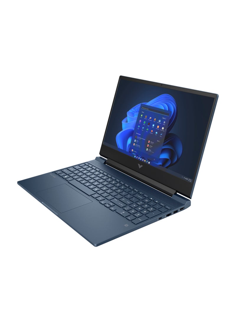 HP - Victus Gaming (Upgraded Version) Laptop With 15.6-inch Display, Core i5-12450H Processor/8GB RAM/512GB SSD/4GB NVIDIA GeForce RTX 2050 Graphics Card/Windows 11 Home/full size BACKLITE numeric keyboard Arabic/ English Blue - Image 1