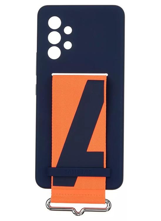 سامسونج جراب سيليكون لهاتف جالاكسي A53 مع حزام لون كحلي - Image 1