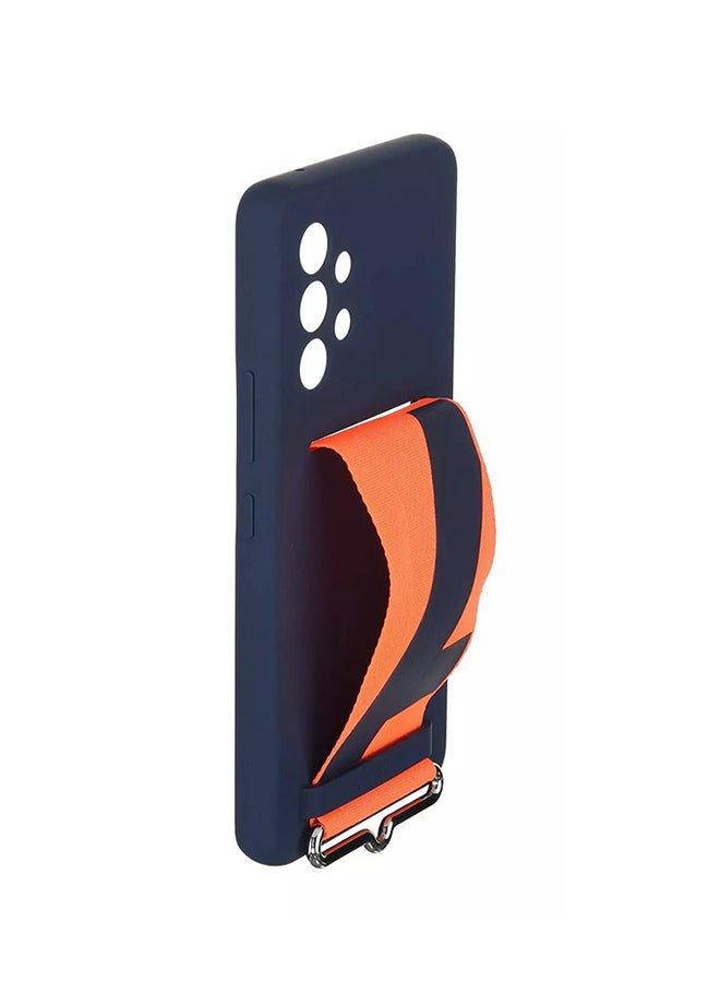 Samsung Galaxy A53 Silicone Cover With Strap Navy - Image 2