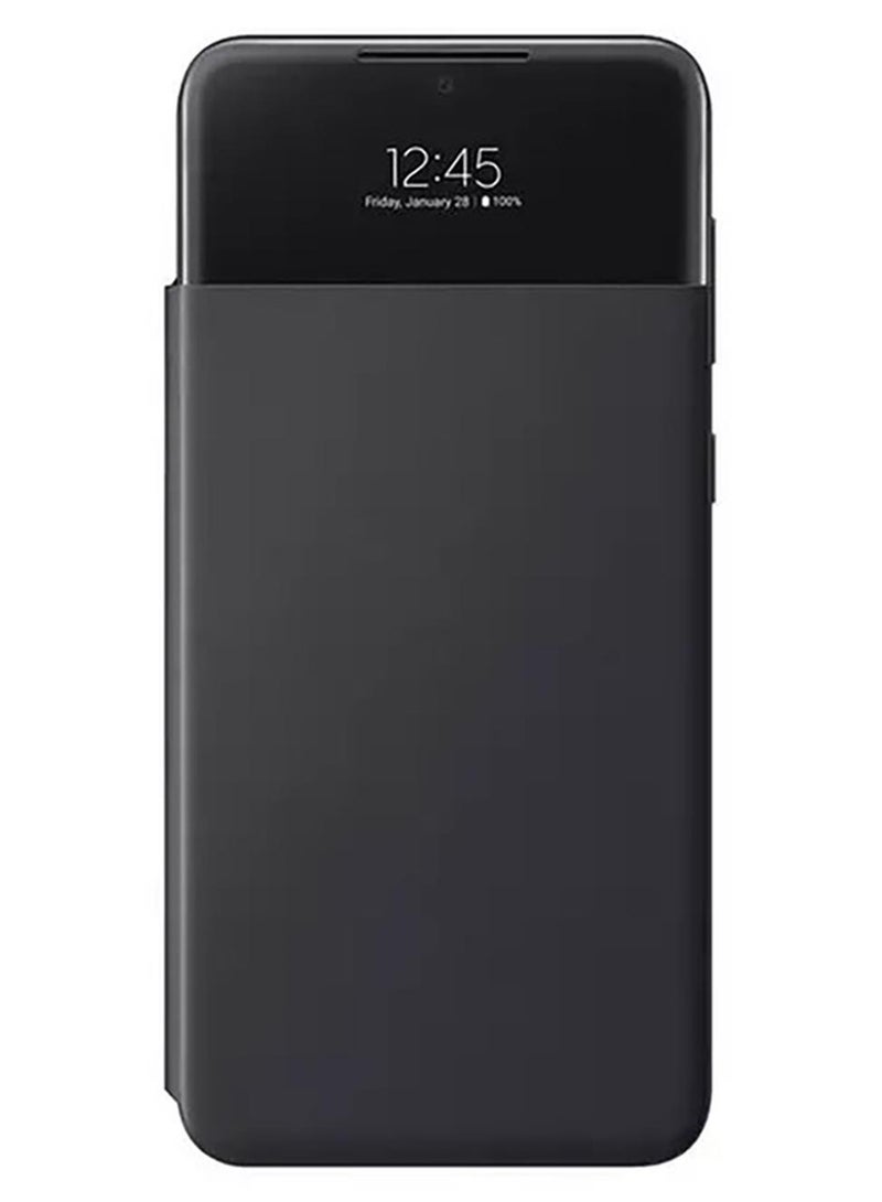 سامسونج غطاء محفظة S View الذكي لهاتف Galaxy A33 باللون الأسود - Image 1