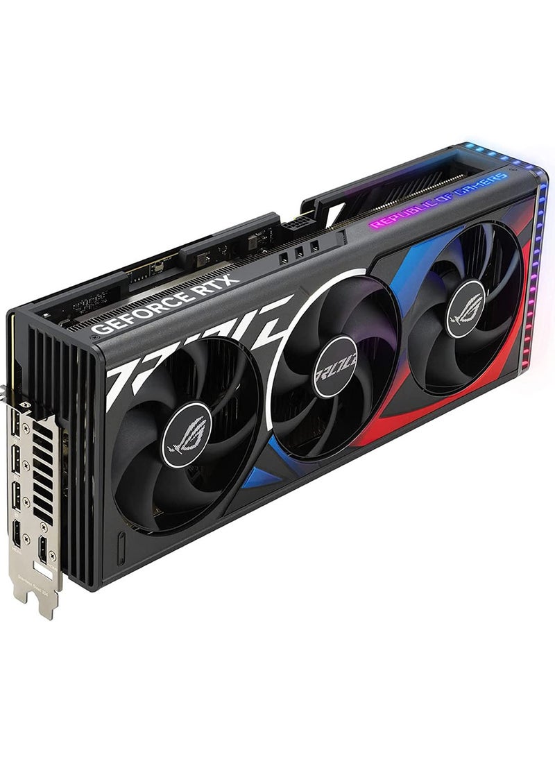 ASUS - ROG STRIX GAMING RTX 4090 OC Edition Graphics Card, 24GB GDDR6X 384bit Memory, 2610 MHz Engine Clock, 16384 CUDA Cores, 21Gbps Memory Speed, 3.5 Slot, PCI 4.0, OpenGL 4.6 | 90YV0ID0-M0NA00 Black - Image 1