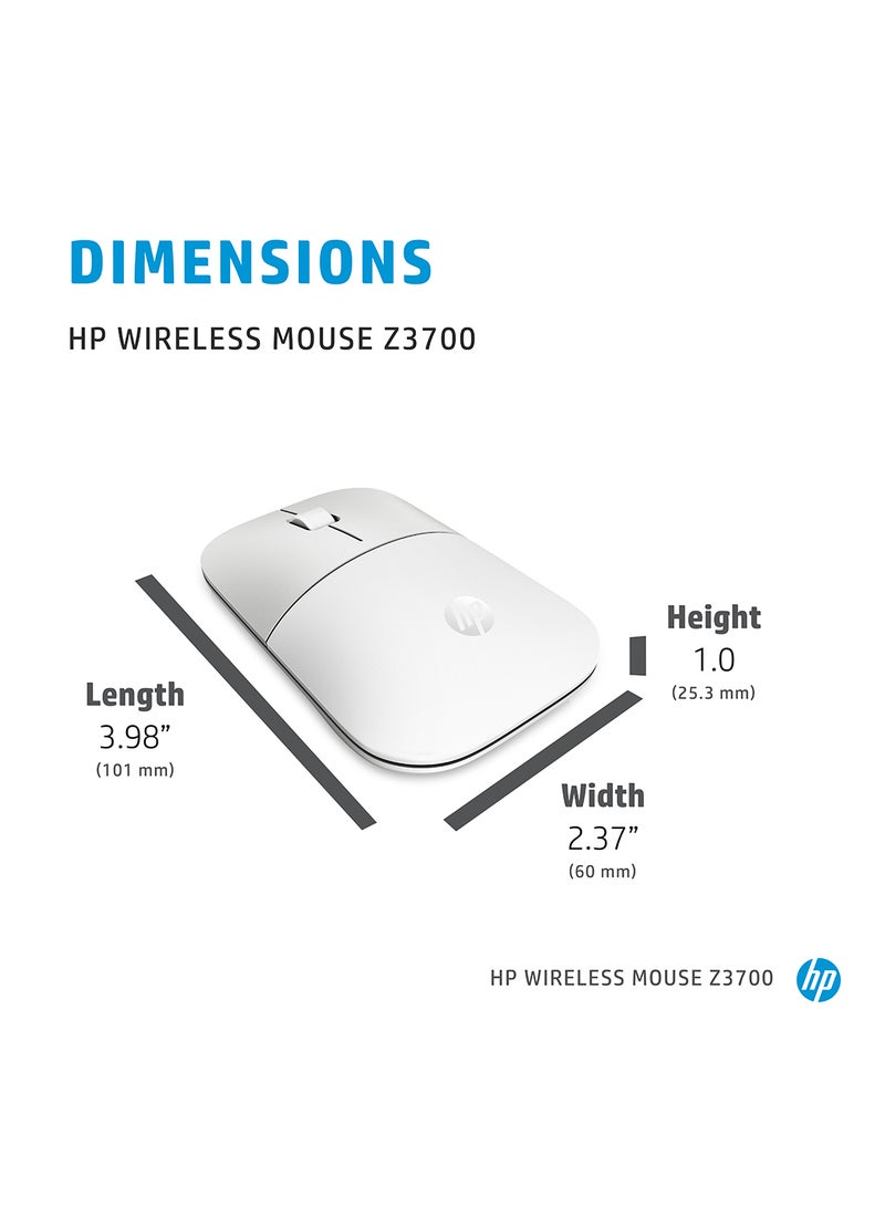 HP Z3700 Ceramic Wireless Mouse White  - Image 5