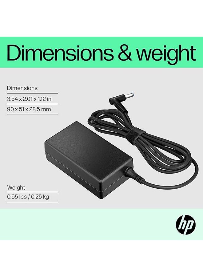 HP - USB-C 65W Laptop Charger UK Black - Image 1