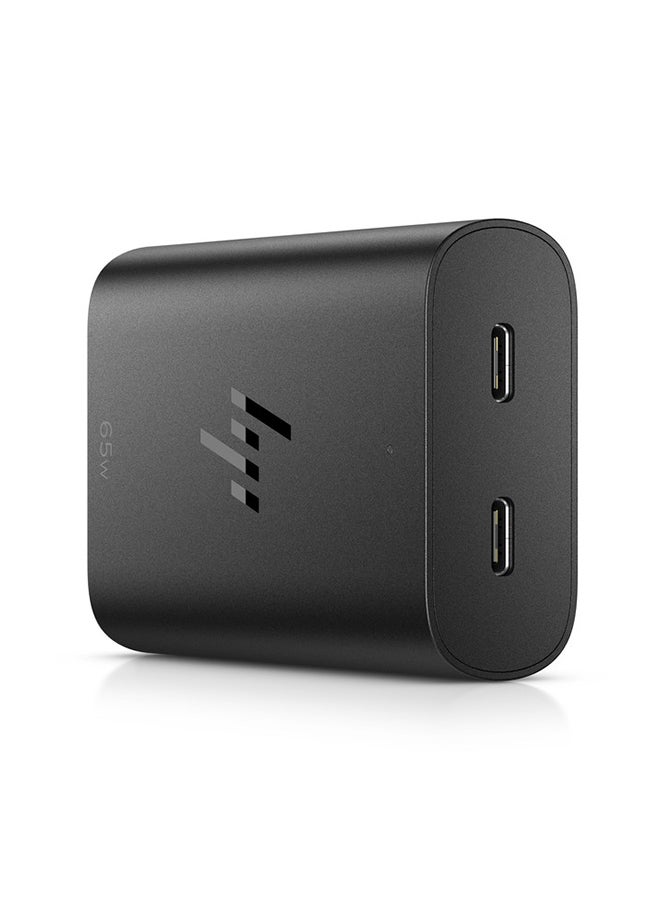 HP USB-C 65W GaN Laptop Charger UK Black  - Image 5