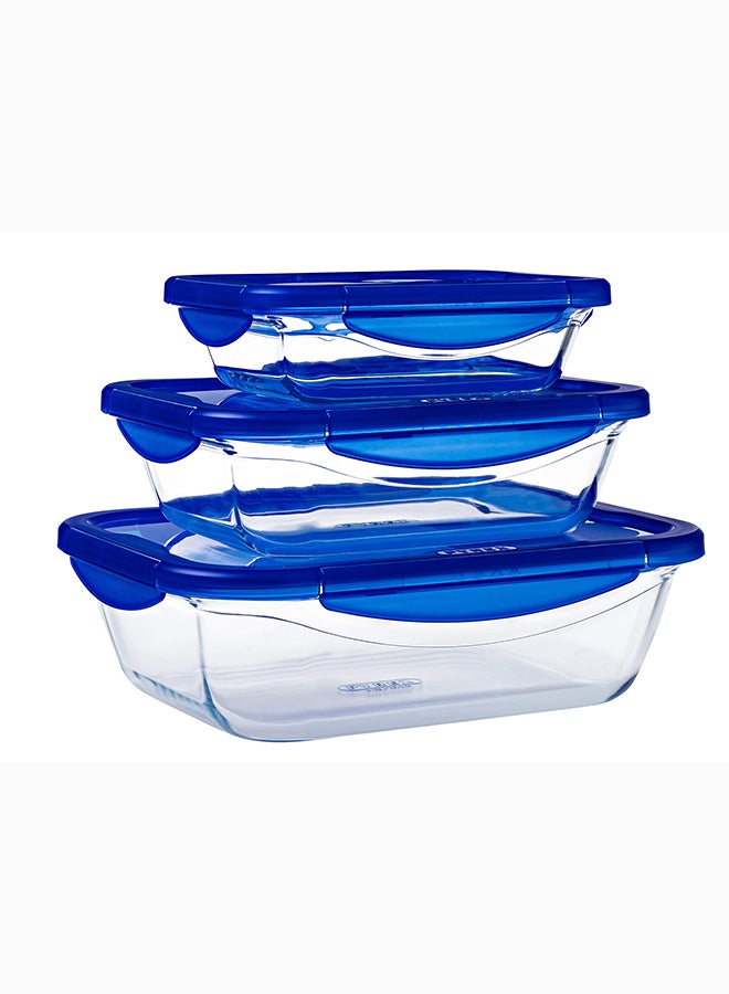 PYREX Pyrex Cook&Go Rectangle With Lid 3.5L Transparent 30x23x8cm  - Image 1