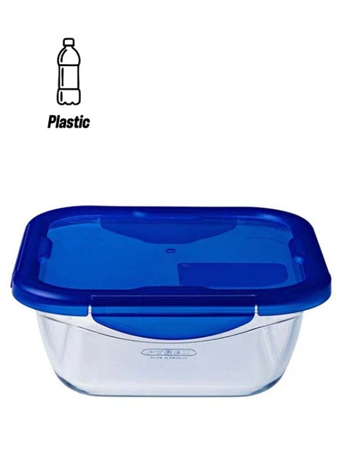 Cook&Go Square With Lid 800ml Dark Blue Transparent 16 x 16 x 6 cmcm