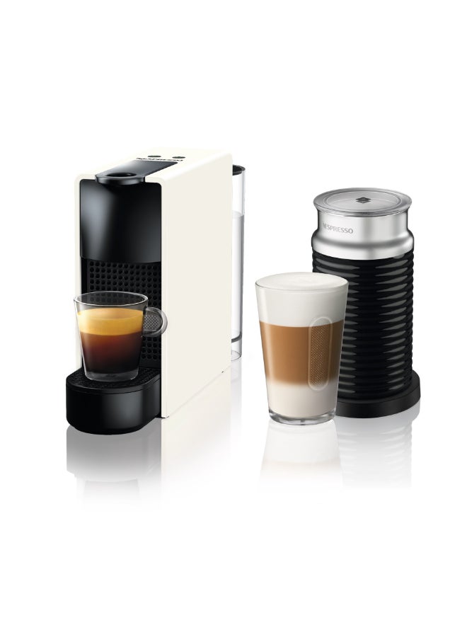 Essenza Mini C30 Espresso Capsule Coffee Machine, With Aeroccino 3 Milk Frother for Cappuccino And Latte, 19 Bar Pressure 0.6 L 220 W C30-WH-3694-BK White