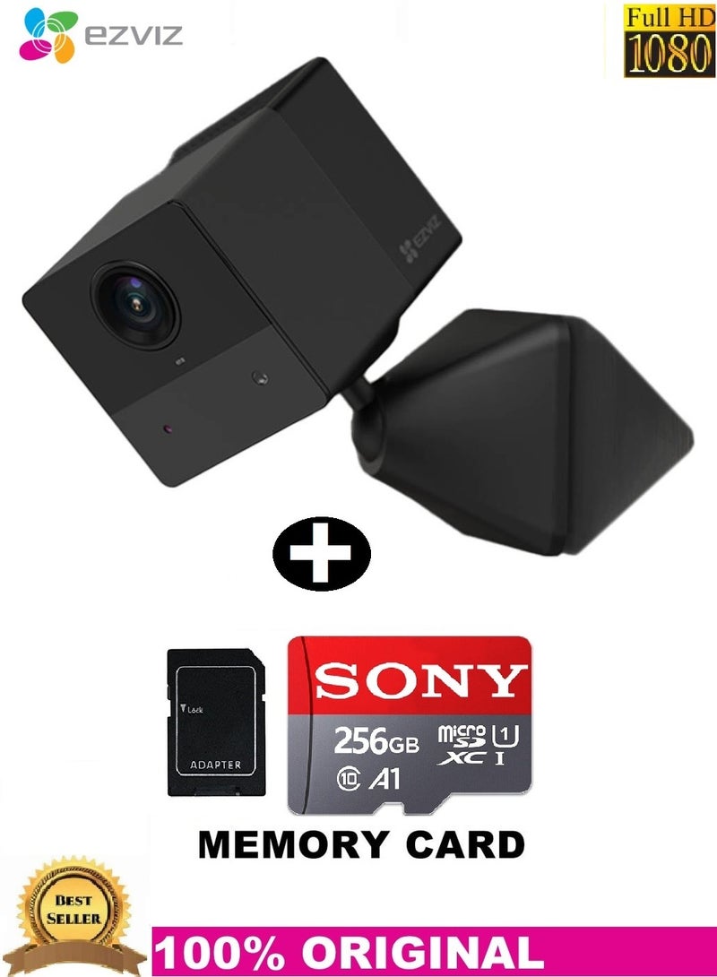 EZVIZ BC2 Mini Smart FHD 1080 Indoor Wire-Free Camera Black With Sony Memory card 256 GB  - Image 1