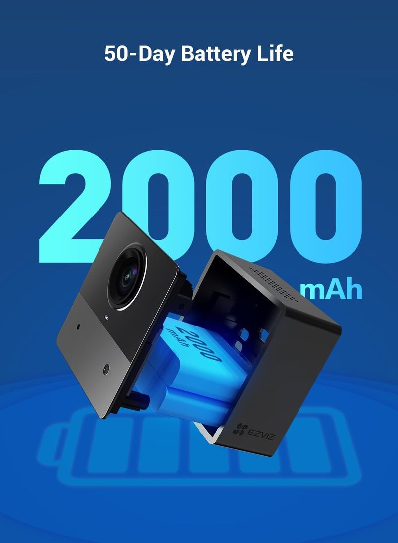 EZVIZ BC2 Mini Smart FHD 1080 Indoor Wire-Free Camera Black With Sony Memory card 256 GB  - Image 4