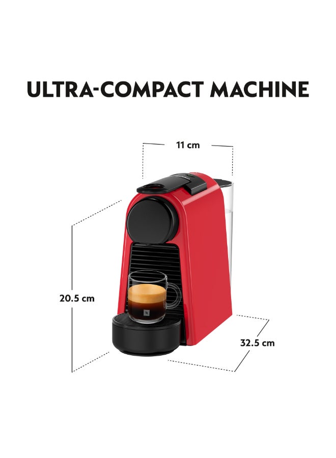 نسبرسو نسبريسو إيسينزا ميني D30 ماكينة تحضير القهوة و الإسبريسو بالكبسولات، 0.6 لتر، ضغط 19 بار، أحمر 0.6 L 1310 W D30-ME-RE-NE2 أحمر - Image 4