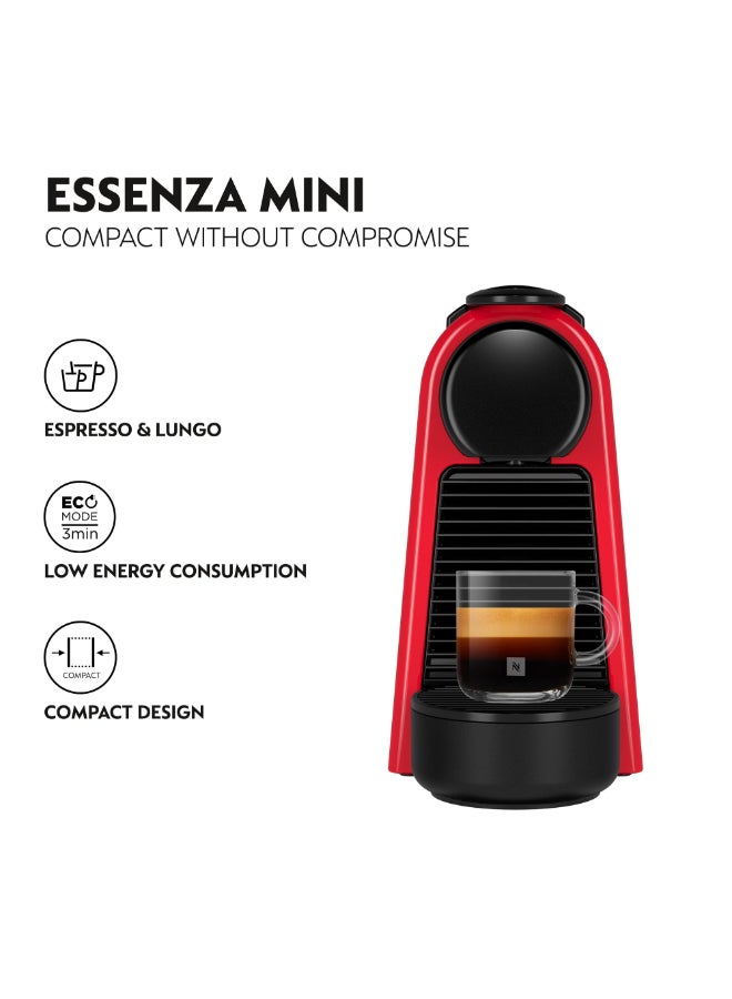نسبرسو نسبريسو إيسينزا ميني D30 ماكينة تحضير القهوة و الإسبريسو بالكبسولات، 0.6 لتر، ضغط 19 بار، أحمر 0.6 L 1310 W D30-ME-RE-NE2 أحمر - Image 2