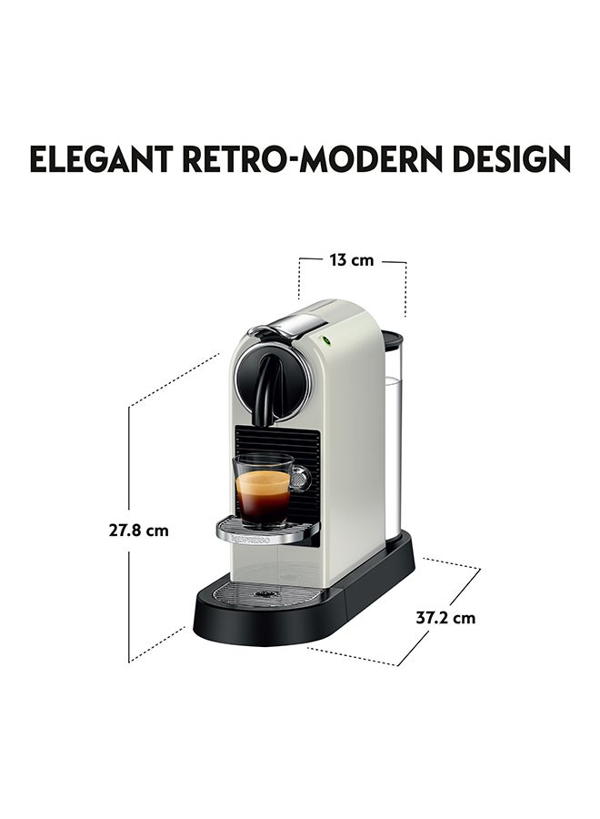 Nespresso - CitiZ Espresso Coffee Machine 1 L 1260 W D113-ME-WH-NE2/EN167.W White - Image 1