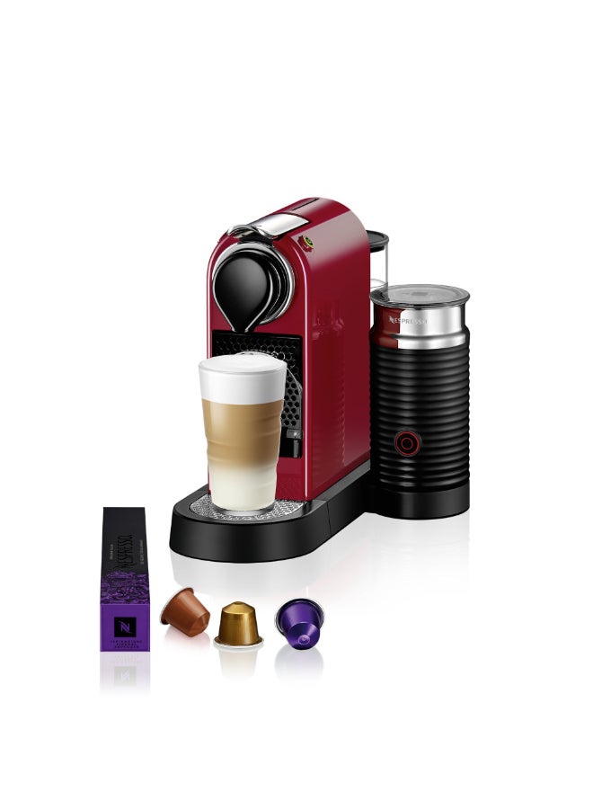 نسبرسو نسبريسو سيتيز آند ملك C123 ماكينة تحضير القهوة و الإسبريسو بالكبسولات، 1 لتر، ضغط 19 بار، أحمر 1 L 1710 W C123-ME-CR-NE2 أحمر - Image 1