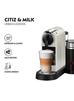 CitiZ And Milk Coffee Machine 1 L 1710 W D123-ME-WH-NE2 White - pnsku/N70016611V/45/_/1723477240/c162d117-21ce-4675-9519-67594278aa79