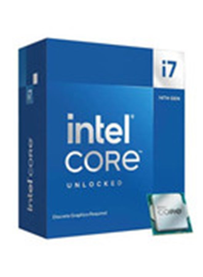 Intel Core i7-14700KF 2.5 GHz 20-Core LGA 1700 14th Gen Processor, 20 Cores & 28 Threads, 33MB Cache Memory, 5.6GHz MaxTurbo Boost, Dual-Channel DDR5-5600 / 192GB Max Memory Blue  - Image 1