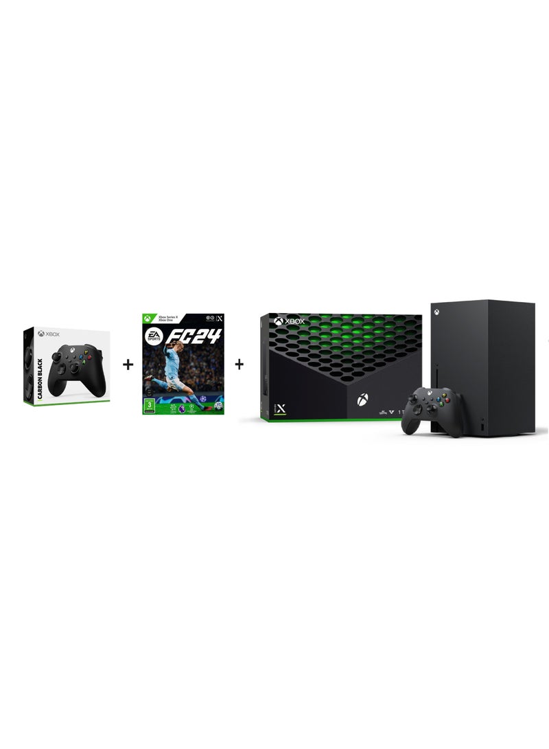 Microsoft - Xbox Series X 1TB Console (Disc Version)  with 2 Controllers and EA FC 24 KSA VERSION - Image 1