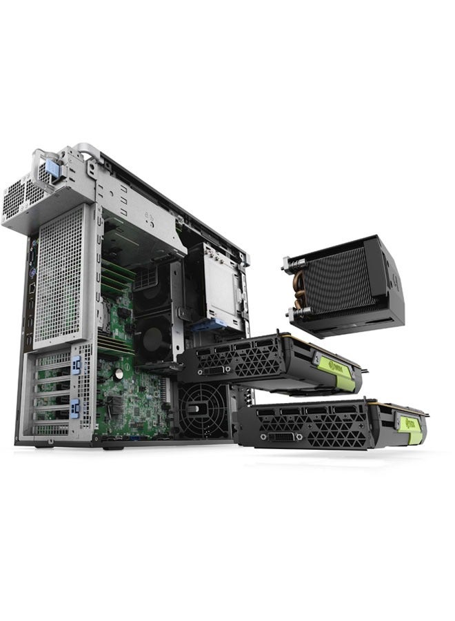 DELL - Precision 5820 Tower Workstation, Intel Xeon W-2255 Processor/ 32GB RAM DDR4/1TB M.2 PCIe NVMe SSD/ Quadro P620 2GB/Windows 10 Pro With Optical Mouse MS116 and Multimedia Black - Image 1