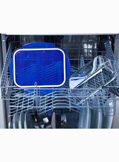 PYREX Cook and Go Rectangle With Lid 800ml Transparent/Blue 20 x 15 x 5 cmcm  - Image 3