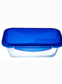PYREX Cook and Go Rectangle With Lid 800ml Transparent/Blue 20 x 15 x 5 cmcm  - Image 5