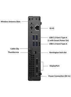 DELL OptiPlex 7000 Micro Core i5-12500T Processor/16GB RAM /512GB SSD/Windows 10 Pro/Integrated Intel UHD Graphics 770/ Black  - Image 5