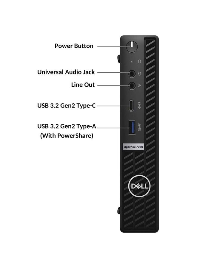 DELL - OptiPlex 7000 Micro Core i5-12500T Processor/16GB RAM /512GB SSD/Windows 10 Pro/Integrated Intel UHD Graphics 770/ Black - Image 1