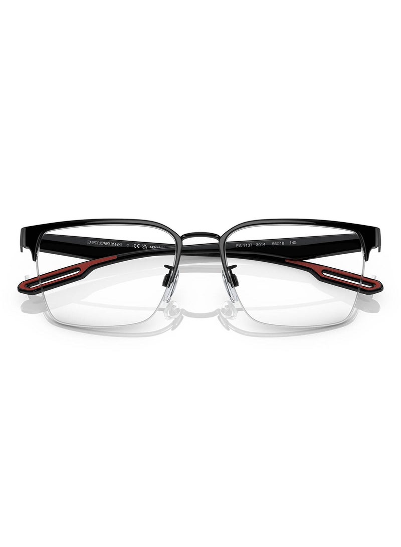 Men's Square Eyeglass Frame - EA1137 3014 54 - Lens Size: 54 Mm