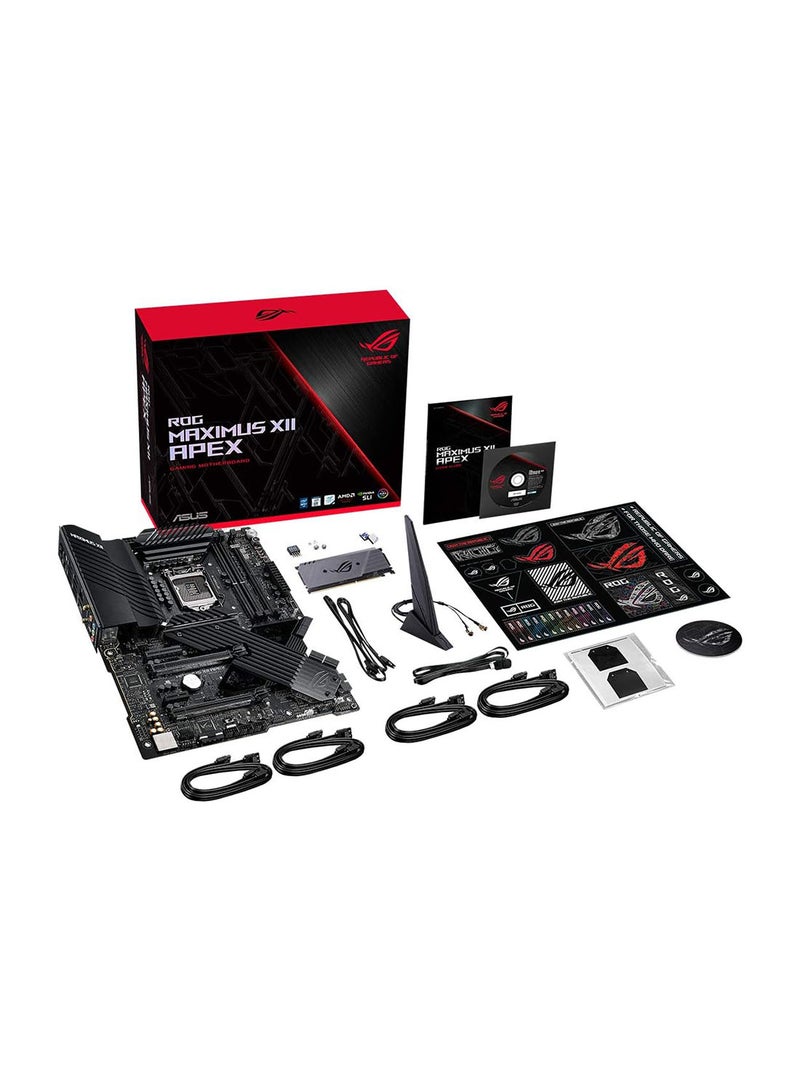 ASUS - ROG MAXIMUS XII APEX (INTEL Z490) (WiFi 6) LGA 1200 Intel Z490 SATA 6Gb/s ATX Intel Motherboard (16 Power Stages, DDR4 4800, Intel 2.5Gb LAN, DIMM.2, USB 3.2 Gen 2 and Aura Sync RGB) - Image 1