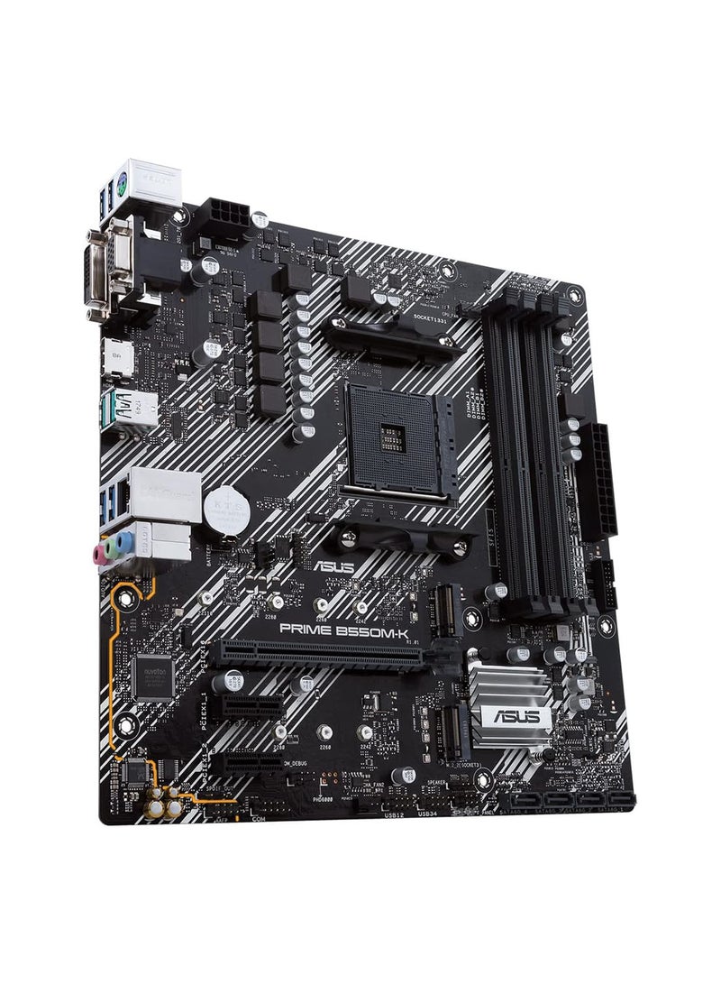 لوحة أم Prime B550M-K ARGB، AMD B550 Micro ATX مع منفذ M.2 مزدوج، PCIe 4.0، 1 جيجابت إيثرنت، HDMI، DP، SATA 6 جيجابت في الثانية، USB 3.2 Gen 1 Type-A، إضاءة Aura Sync RGB | 90MB1GC0-M0EAY0 - pnsku/N70016730V/45/_/1698050599/99a87562-31ea-4141-8115-d6fc3b5ea723