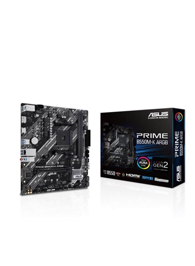 لوحة أم Prime B550M-K ARGB، AMD B550 Micro ATX مع منفذ M.2 مزدوج، PCIe 4.0، 1 جيجابت إيثرنت، HDMI، DP، SATA 6 جيجابت في الثانية، USB 3.2 Gen 1 Type-A، إضاءة Aura Sync RGB | 90MB1GC0-M0EAY0 - pnsku/N70016730V/45/_/1721648333/06270654-e247-4f60-89b9-67b99ed7d54b