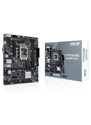 Prime H610M-K D4 Mic ATX Motherboard DDR4 Support LGA 1700 PCIe 4 0 M 2 Slot Realtek 1Gb Ethernet HDMI D-Sub USB 3 2 Gen SATA 6 Gbps COM/RGB Header 5X Protection III 90MB1A10-M0EAY0 - pnsku/N70016733V/45/_/1698050664/36e8845f-16c1-4078-9638-bb48a8308b40