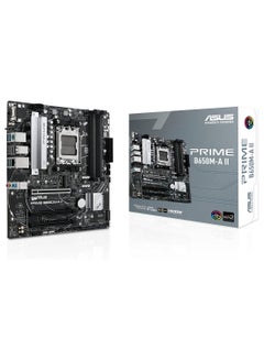 PRIME B650M-A II,AMD B650 Micro-ATX motherboard with DDR5, PCIe 5.0 M.2, 2.5Gb Ethernet, DisplayPort, HDMI®, VGA, rear USB 3.2 Gen 2, front USB 3.2 Gen 1 Type-C®, BIOS FlashBack™, Arua Sync