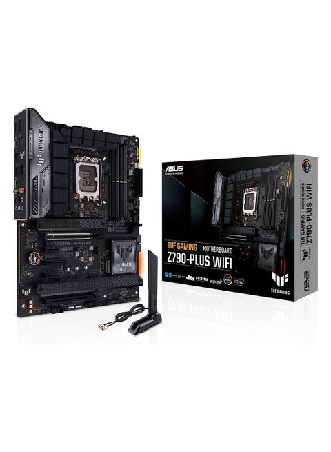 TUF GAMING Z790-PLUS WIFI LGA1700 ATX Motherboard, Intel Z790 Chipset, 4x DIMM DDR5 | 192GB Max Capacity, PCIe 5.0 x16, 4 x M.2, Intel 2.5Gb ETH, HDMI / DP, USB 3.2-C | 90MB1D80-M1EAY0 Black