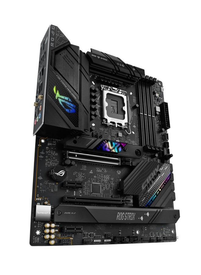 ASUS - ROG STRIX B760-F GAMING WIFI LGA1700 ATX Motherboard, Intel B760, 4x DIMM DDR5 | Up to 192GB Capacity, Wi-Fi 6E, 2.5Gb ETH, BT3.2, PCIe 5.0x16, HDMI | DP, SB 3. / 2.0 | 90MB1CT0-M1EAY0 - Image 1