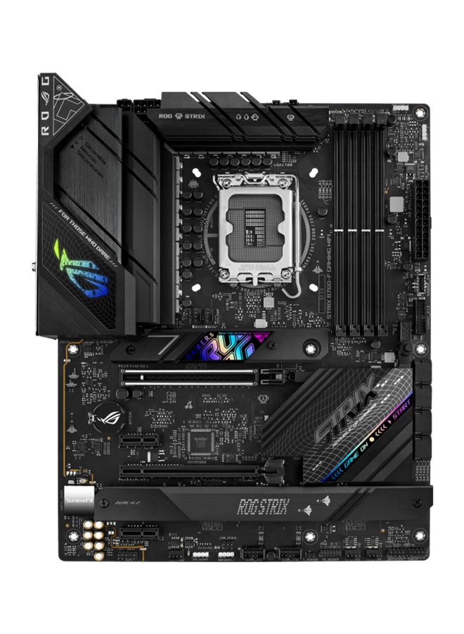 ASUS - ROG STRIX B760-F GAMING WIFI LGA1700 ATX Motherboard, Intel B760, 4x DIMM DDR5 | Up to 192GB Capacity, Wi-Fi 6E, 2.5Gb ETH, BT3.2, PCIe 5.0x16, HDMI | DP, SB 3. / 2.0 | 90MB1CT0-M1EAY0 - Image 1
