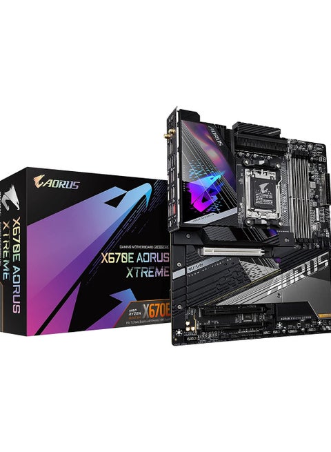 X670E AORUS XTREME AM5 E-ATX Motherboard, AMD X670 Chipset, 4 x DDR5 DIMM Up to 192GB Max Memory, Wi-Fi 6E AX210 / BT 5.2, PCIEX16, 1x M.2, 2x USB Type-C, 1 x HDMI / 1x DP