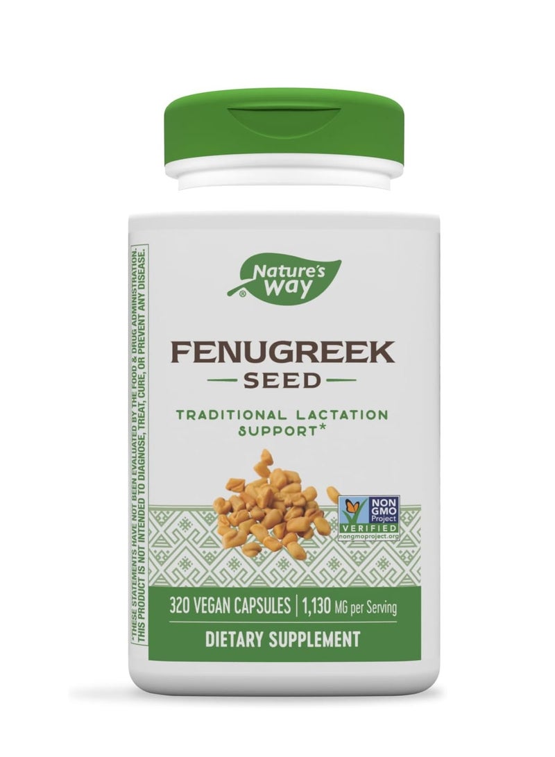 Nature's Way Fenugreek Seed Non-GMO Project Verified TRU-ID Certified Vegetarian;  320 Count