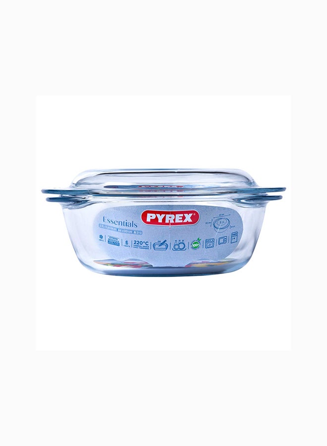 PYREX - Pyrex Essentials Casserole Set Of 3 Round 3L(27x23cm)+2.1L(24x20cm)+1.3L(21x18cm) Clear - Image 1