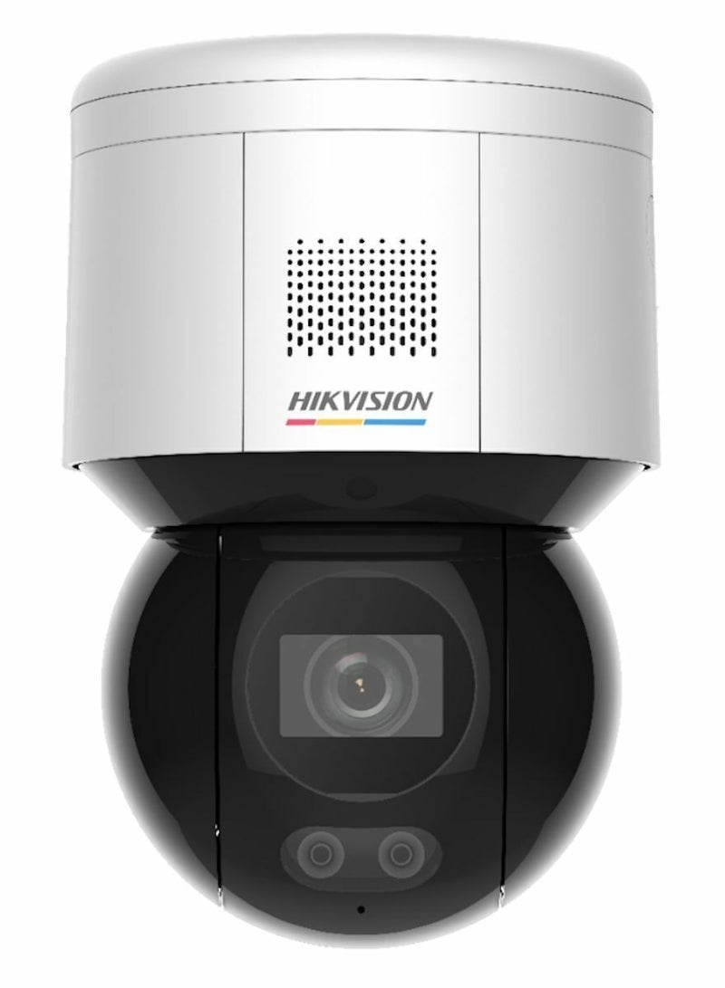 HIKVISION - DS-2DE3A400BW-DE(F1)(S5) 4MP ColorVu PT Dome Camera, 4mm Fixed Lens, 30m White Light, 24/7 Full-Color, 120dB WDR, Face Capture, Human/Vehicle Detection, 16x Digital Zoom, 2-Way Audio, IP66, PoE, MicroSD Slot (Up to 512GB), Smart Events - Image 1