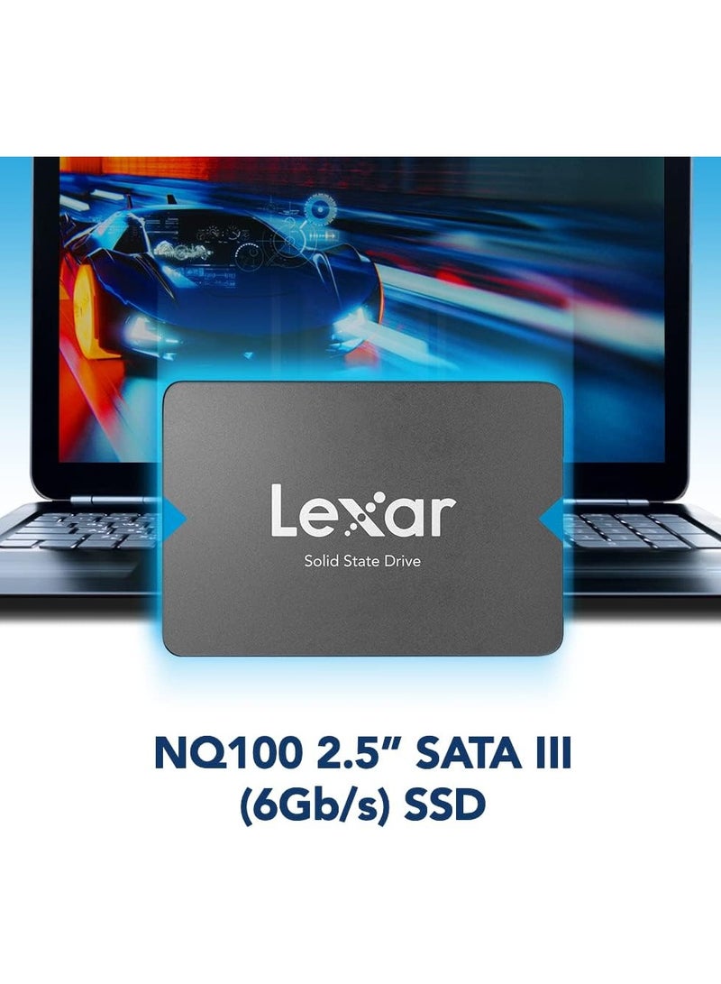 ليكسار - محرك أقراص SSD داخلي SATA III مقاس 2.5 بوصة، محرك أقراص الحالة الصلبة، سرعة قراءة تصل إلى 550 ميجابايت/ثانية (LNQ100X480G-RNNNU) - Image 1