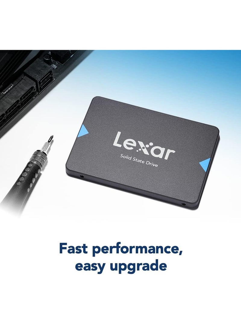 ليكسار - محرك أقراص SSD داخلي SATA III مقاس 2.5 بوصة، محرك أقراص الحالة الصلبة، سرعة قراءة تصل إلى 550 ميجابايت/ثانية (LNQ100X480G-RNNNU) - Image 1
