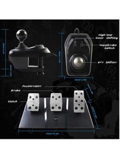 PXN Racing Wheel Dual-Motor Feedback Driving with Pedals and Shifter for PS4, PC, Xbox One, Xbox Series S/X, and Nintendo Switch  - Image 5