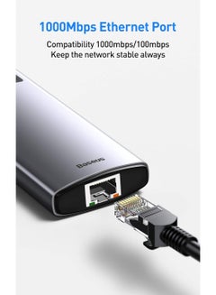 Baseus 6-In-1 USB C Hub, Type C Hub To 4K/30Hz HDMI Adapter With 100W Power Delivery Grey1  - Image 5