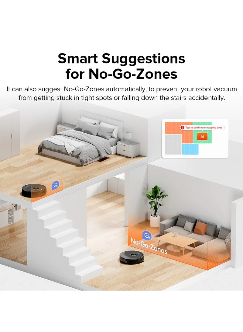 roborock - Q8  Robot Vacuum And Mop, Self-Emptying, Hands-Free Cleaning For Up To 7 Weeks, Reactive Tech Obstacle Avoidance, 5500 Pa Suction, DuoRoller Brush, APP-Controlled Mopping 2.5 L 69 W Q8 MAX+ Black - Image 1