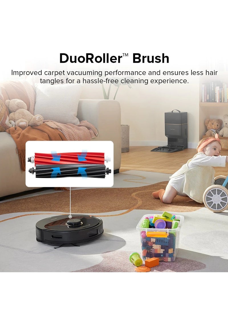 roborock - Q8  Robot Vacuum And Mop, Self-Emptying, Hands-Free Cleaning For Up To 7 Weeks, Reactive Tech Obstacle Avoidance, 5500 Pa Suction, DuoRoller Brush, APP-Controlled Mopping 2.5 L 69 W Q8 MAX+ Black - Image 1